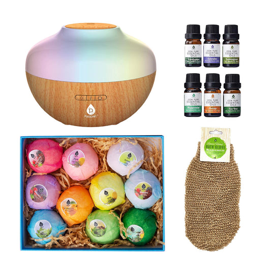 Pursonic Bath & Aromatherapy Bundle – Essential Oils, Bath Bombs & More!