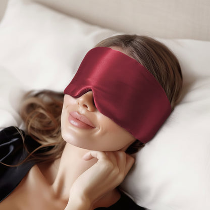 Silk Sleep Mask – 100% Mulberry Silk, Soft & Pressure-Free with Adjustable Fit