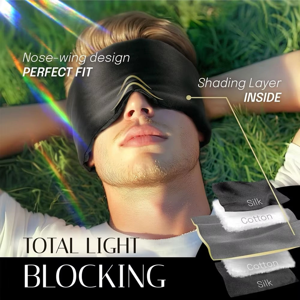 Silk Sleep Mask – 100% Mulberry Silk, Soft & Pressure-Free with Adjustable Fit