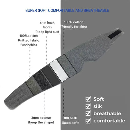 100% Handmade Cotton Blackout Sleep Mask – Ultra-Soft Comfort for Deep Sleep